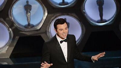 Seth MacFarlane hosting the 85th Annual Academy Awards. Robyn Beck / AFP