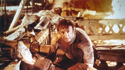 As Reverend Scott in the 1972 disaster movie The Poseidon Adventure. Getty Images