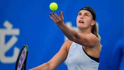 Aryna Sabalenka, seen here competing at the Shenzhen Open last week, knocked top seed Zhang Shuai out of the Hobart International on Wednesday. AFP