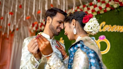 Diksha Dilip Sahare and Hitesh Ashok Patil are getting married at Abu Dhabi Civil Family Court on Valentine's Day, today. Photo: Diksha Dilip Sahare