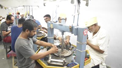 Prisoners polish diamonds at Lajpore Central Jail. The programme helps to promote self-esteem. Photo: Lajpore Central Jail