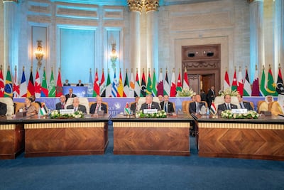Palestinian President Mahmoud Abbas and Jordan's King Abdullah were among leaders taking part in the Cairo Summit for Peace. Photo: The Royal Hashemite Court