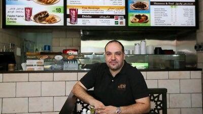 Rami Wardeh in a Dukkan Falafel restaurant. Courtesy Alternative Dining
