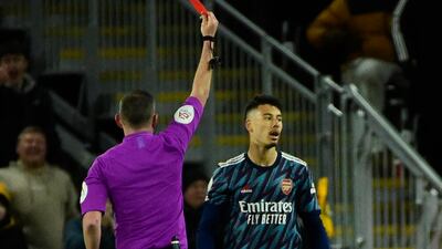 Gabriel Martinelli - 4: It was his inswinging corner that resulted in Gabriel scoring. Looked to take advantage of space behind Semedo early on but never maintained that threat. Saw red mist with quickfire double foul in second half that saw him sent-off with just over 20 minutes left. Reuters