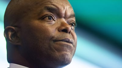 Phakamani Hadebe, outgoing chief executive officer of Eskom, pauses during a news conference to announce the company's full year results at their headquarters in Johannesburg, South Africa, on July 30 where Eskom reported a record loss of 20.7 billion rand. Bloomberg