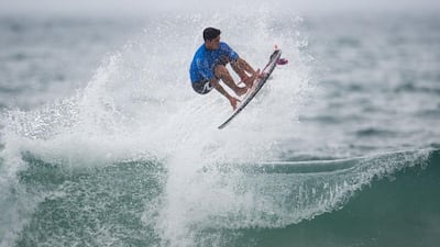 Brazilian surfer Gabriel Medina competes during the Rio Pro Men’s surfing championship tour semi-final at Barra de Tijuca beach in Rio de Janeiro. Christophe Simon / AFP