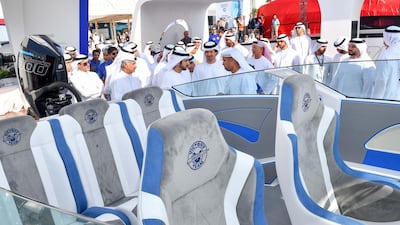 Sheikh Hamdan bin Mohammed bin tours the Dubai Boat Show.