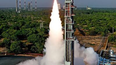 India's Reusable Launch Vehicle (RLV)-TD taking off from Sriharikota, Andhra Pradesh in May. The experiment is seen by India as its first step towards developing resusable vehicles. Courtesy Indian Space Research Organisation