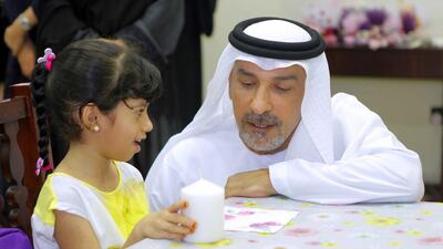 Khaled Al Kamda, Director-General of the Community Development Authority (CDA) in Dubai, visits a summer camp for children. Wam