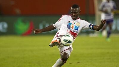 While with Al Jazira last season, Ibrahim Diaky was team captain but was largely used as a substitute. The Ivory Coast-born player has since signed with Al Ain and is hoping to find his scoring touch again. Karim Sahib / AFP