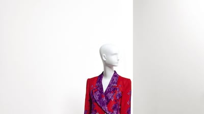 Gazar printed outfit, spring-summer 1989. Courtesy of Christie's