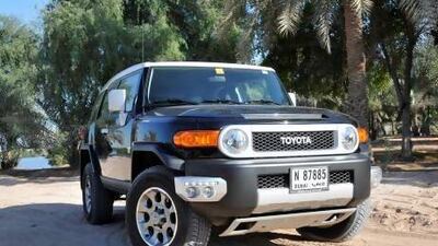 The FJ Cruiser is an inexpensive, rugged, comfortable and well-built car that performs brilliantly on and off the road. Kevin Hackett / The National