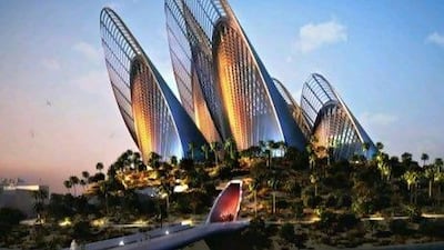 A computer generated rendering of the Zayed National Museum on Saadiyat Island. (Courtesy TDIC)