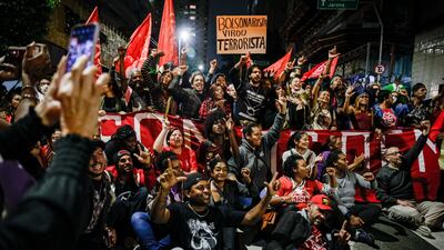 Demonstrators during a pro-government protest in Sao Paulo. Bloomberg