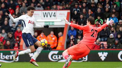 Centre midfield: Dele Alli (Tottenham) – Ended his goal drought by scoring the equaliser against Bournemouth and then set up a goal for Son Heung-min. Matthew Childs / Reuters