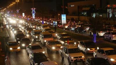 The car parade in Ajman. Pawan Singh / The National