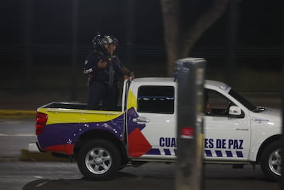 Venezuelan forces in Caracas. EPA