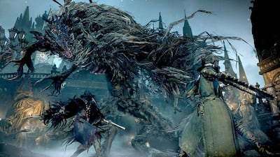 A hunter battles a mutated tree creature in Bloodborne. Courtesy Sony Computer Entertainment America LLC / AP Photo