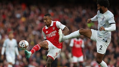 Gabriel Jesus - 7 The Brazilian kept defenders occupied while never quite hitting the heights of his recent form. He earned the game-winning penalty before being withdrawn in stoppage time for Nketiah. AFP