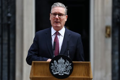 UK Prime Minister Keir Starmer announced his resignation outside No 10 Downing Street on Monday. Getty