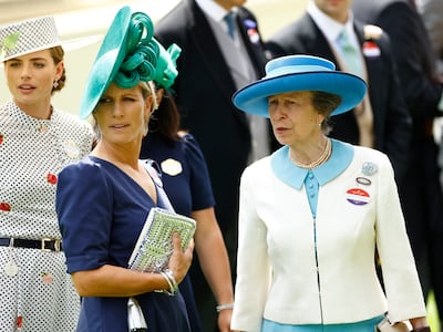 Britain's Princess Anne, the Princess Royal, and and her daughter Zara Tindall at day two of Royal Ascot. Reuters