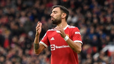 Manchester United's Portuguese midfielder Bruno Fernandes, 27 shots. AFP