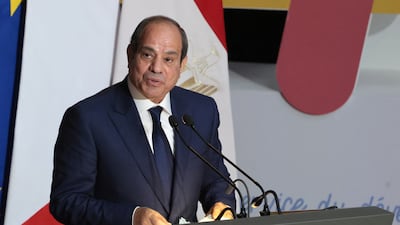 Egypt's President Abdel Fattah El Sisi speaks in Alexandria. AFP
