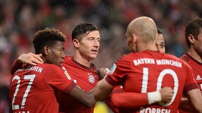 Bayern Munich, No 10, has not played since being injured in mid-March. Lukas Barth / AFP