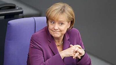 The German chancellor Angela Merkel is under pressure and has seen her popularity fall.