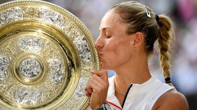 Angelique Kerber became the first German woman to win Wimbledon since Steffi Graff in 1996 following her victory over Serena Williams in Saturday's women's final. EPA