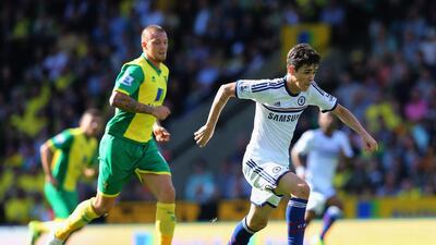 Chelsea playmaker Oscar scored his side's first goal in their 3-1 win against Norwich City. Julian Finney / Getty Images