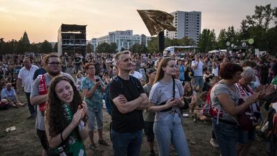 Protesters participate in the Unteilbar ("indivisable") march against racism, exclusion and exploitation and for an open society on August 24, 2019 in Dresden, Germany. Getty Images
