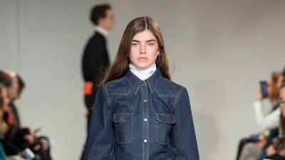 Calvin Klein opted for a head-to-toe denim look for the autumn/winter 2017 collection