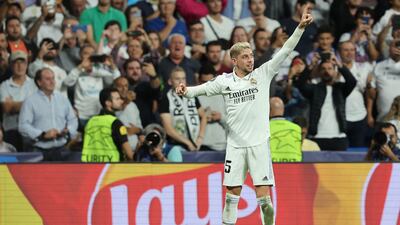 CM Fede Valverde (Real Madrid). Once again, Valverde raised the standard for the European champions after an uncertain start to a Champions League game. The midfielder showed his qualities defensively and in breaking into attacking positions. AFP