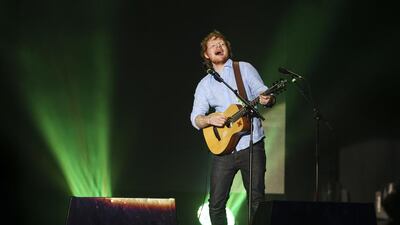 English singer-songerwriter Ed Sheeran is set to perform in Dubai. Sarah Dea / The National