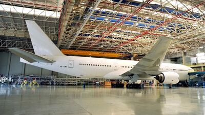 The A6-EMF after being de-branded. Courtesy Emirates