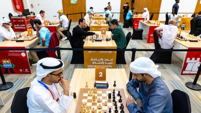 Chess competition at ADNEC in Abu Dhabi. More than 25,000 male and female athletes are competing in the games from 92 countries. Getty Images