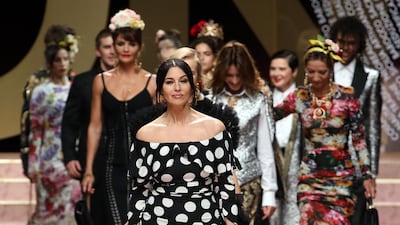 Monica Bellucci on the runway for Dolce & Gabbana, spring/summer 2019. Photo: Dolce & Gabbana