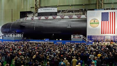 The US Navy's newest nuclear-powered attack submarine, USS Vermont on Saturday, Oct. 20, 2018. AP