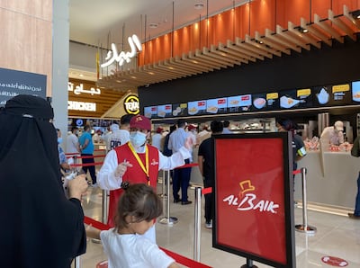 The queue at Al Baik in The Dubai Mall. Suhail Rather / The National