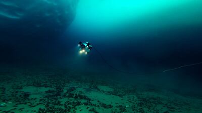 A remotely operated vehicle (ROV) being used to find seaweed in the Antartic. Photo: University of Aberdeen/PA