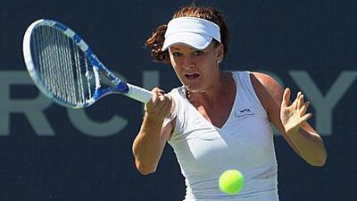 Agnieszka Radwanska has been suffering from an injured shoulder during the WTA San Diego Open.