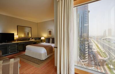 A captain suite at the Crowne Plaza Dubai on Sheikh Zayed Road. Crowne Plaza Dubai