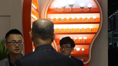 The Middle East Electricity exhibition brought more than 1,500 companies from across the world to the Dubai World Trade Centre this week. Pawan Singh / The National