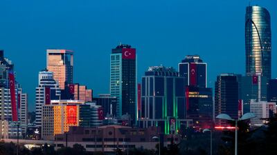 Ankara in Turkey. The country faces a tougher time ahead, says the EBRD. AFP