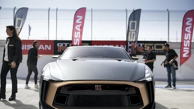 The Nissan GT-R50 make its Middle East debut at Dubai Autodrome. Reem Mohammed / The National