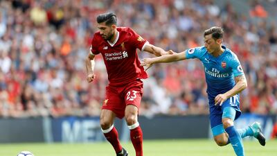 Centre midfield: Emre Can (Liverpool) – Liverpool had a host of outstanding performances against Anfield but the dominant Can was arguably the pick of a brilliant bunch. Carl Recine / Reuters