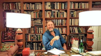 William Dalrymple in his London Library. Courtesy William Dalrymple.