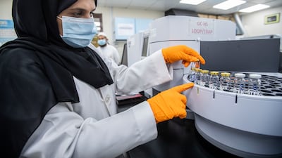 A team of Abu Dhabi Quality and Conformity Council scientists tests thousands of samples every day at the central laboratory.