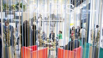 Above, the Auris Group of Hotels stand at the Arabian Travel Market. Reem Mohammed / The National